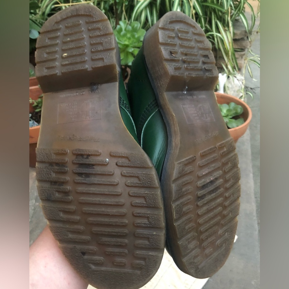 💯 🤩OG *MADE IN ENGLAND* GREEN ANKLE DOC MARTEN BOOTS!😍🌟 - Picture 14 of 15